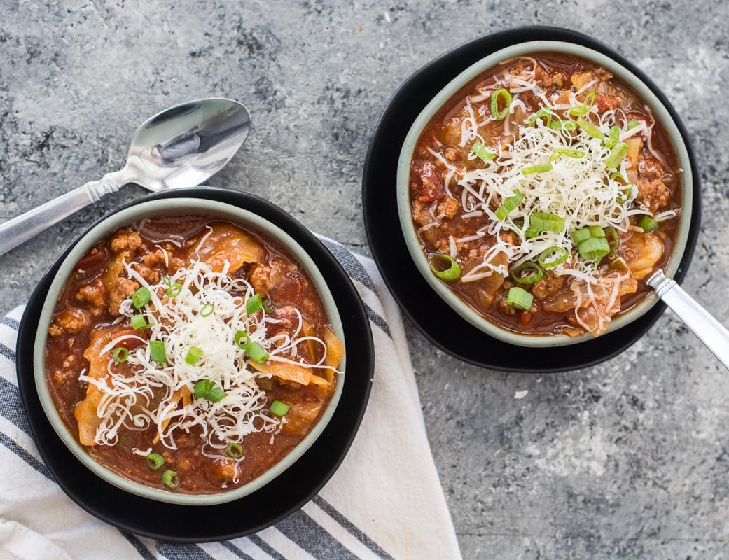 This Keto Cabbage Soup is a true low carb winter staple! At just under 6 net carbs with Instant Pot, Slow Cooker and stove top instructions this is a keto soup perfect for any occasion!