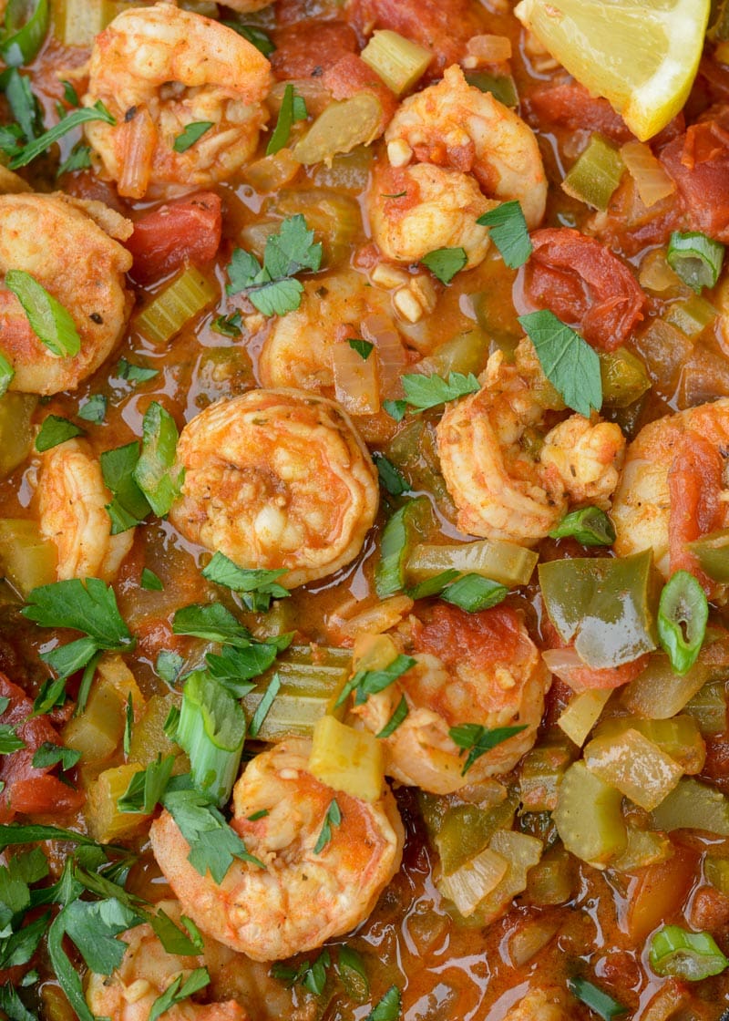 This One Pan Shrimp Creole is a quick keto weeknight meal! Under 6 net carbs a serving, this flavor-packed low carb seafood dish will make your weekly rotation!